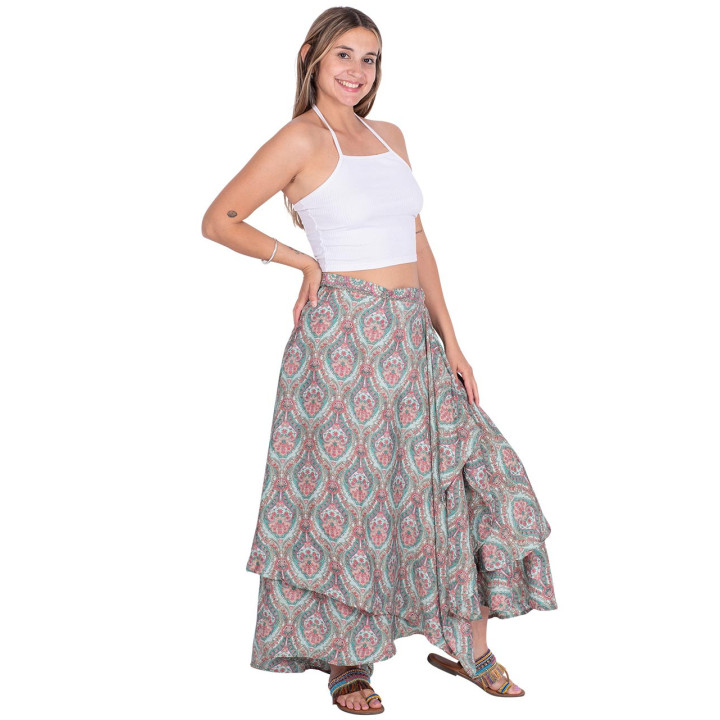 KM0304D - Two Layers Long Skirt