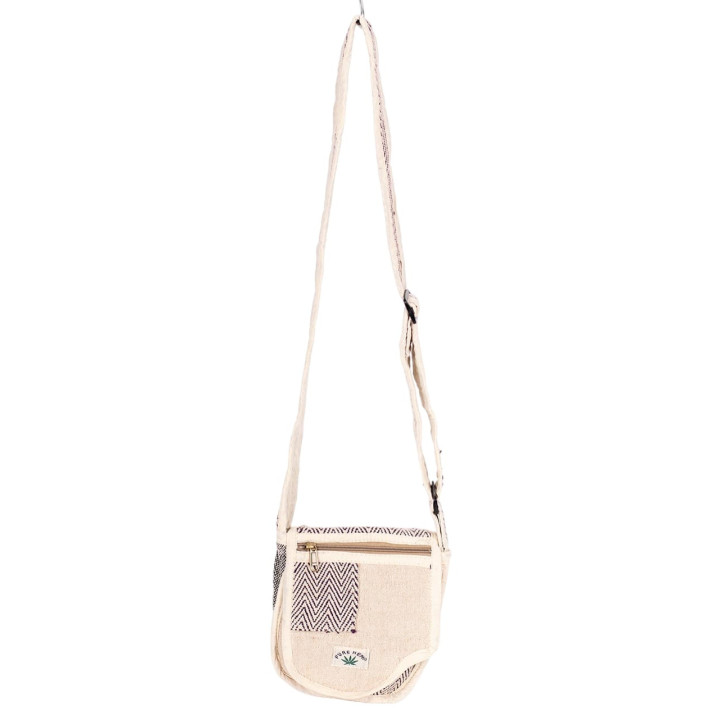 BBA0025B - Sac bandoulière unique en chanvre : l'artisanat indien pour la mode ethnique en gros