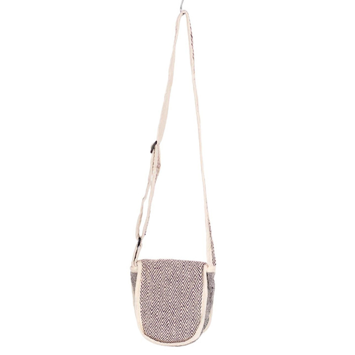 BBA0025B - Sac bandoulière unique en chanvre : l'artisanat indien pour la mode ethnique en gros