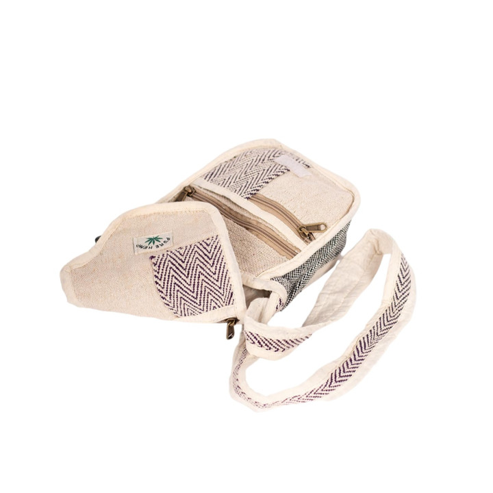 BBA0025B - Sac bandoulière unique en chanvre : l'artisanat indien pour la mode ethnique en gros