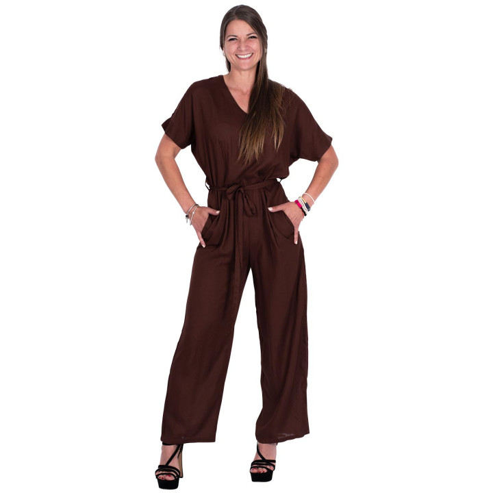 KM0404B - Long Plain Jumpsuit