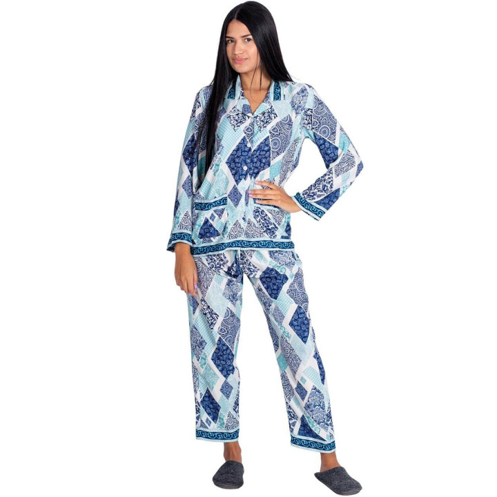KM0821C – Diamant-Seidenpyjama