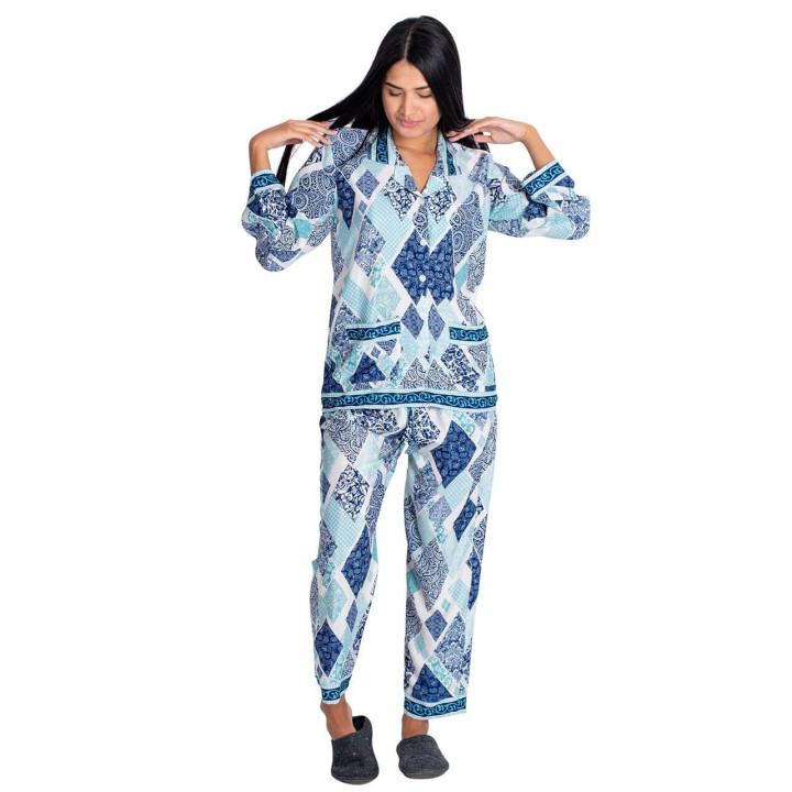 KM0821C – Diamant-Seidenpyjama
