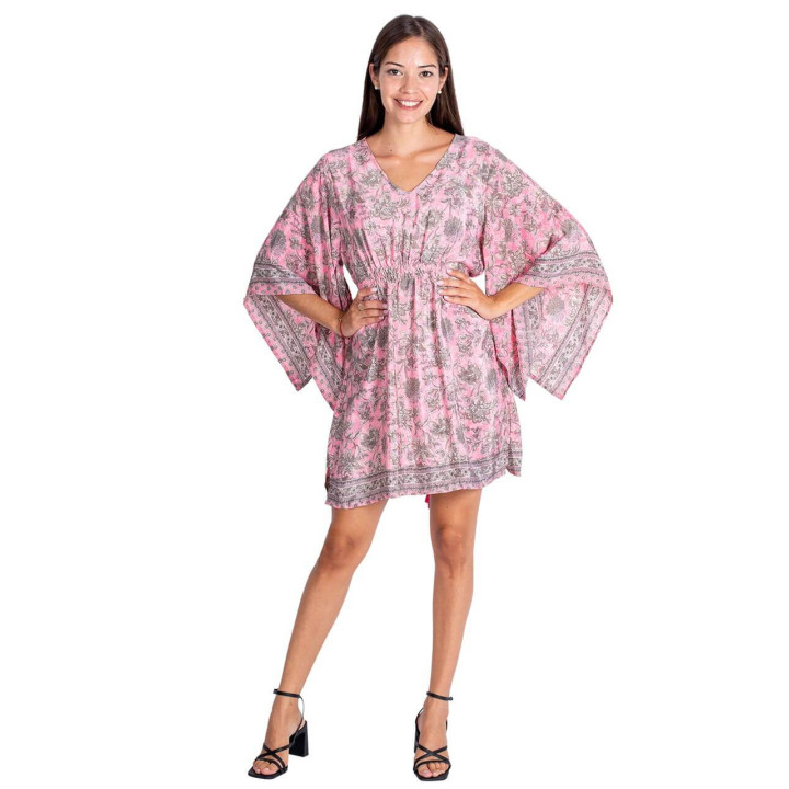 KM2004C - Flower Silk Dress