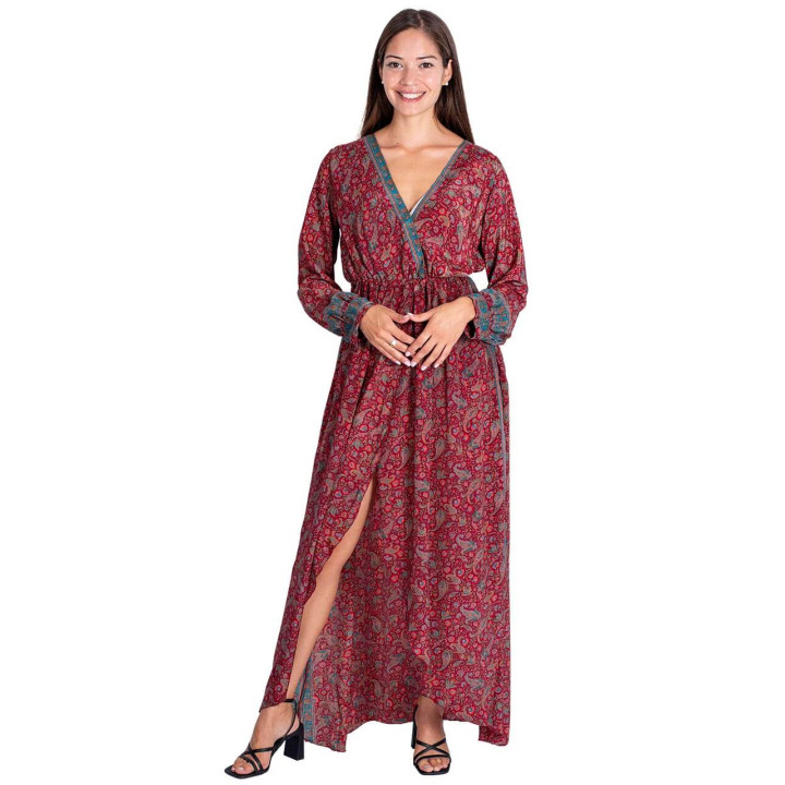 KM2015B - Long Paisley Dress