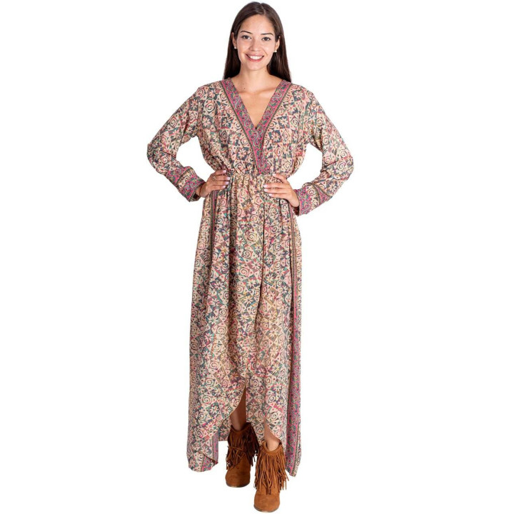 KM2015D - Long Printed Dress