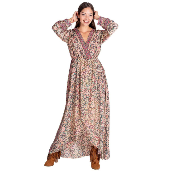 KM2015D - Long Printed Dress