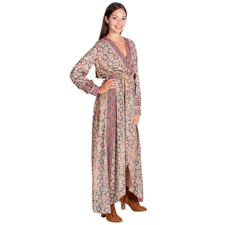 KM2015D - Long Printed Dress