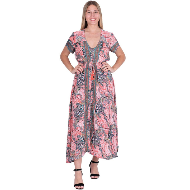 KM2018A - Long Buttoned Dress