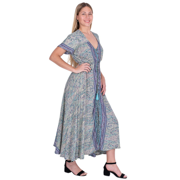 KM2018B - Long Buttoned Dress