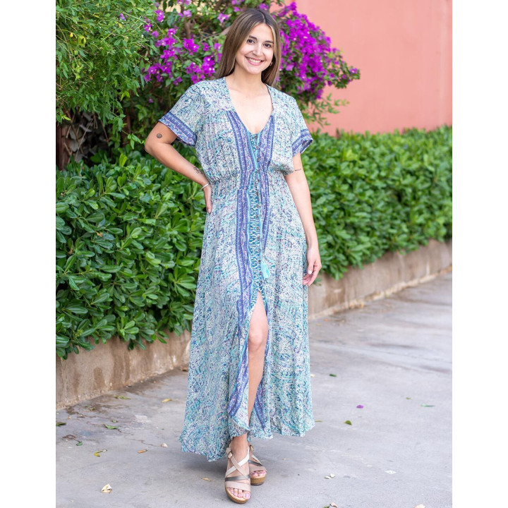 KM2018B - Long Buttoned Dress