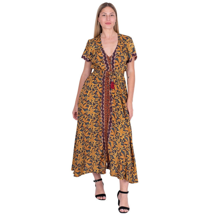 KM2018C - Long Buttoned Dress