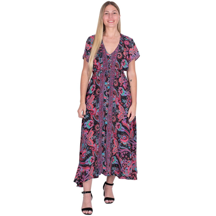 KM2018D - Long Buttoned Dress