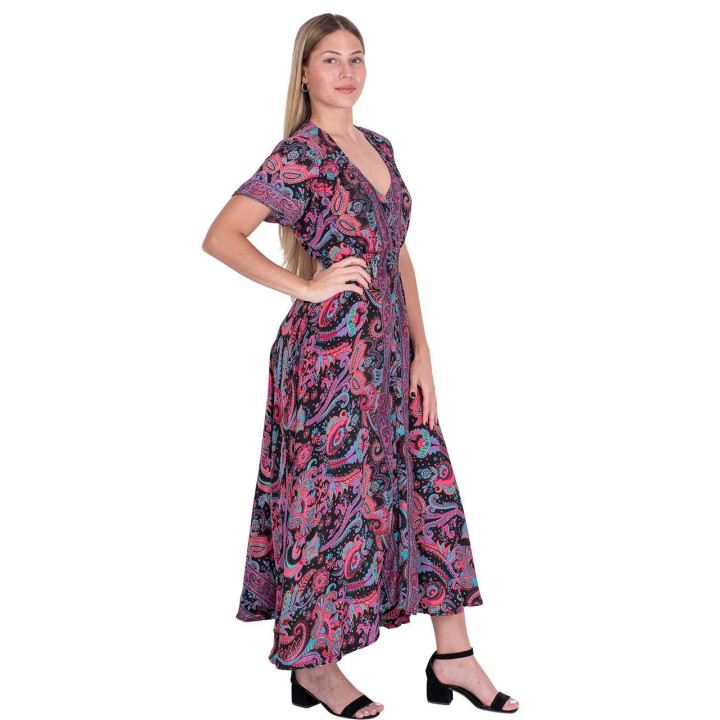KM2018D - Long Buttoned Dress
