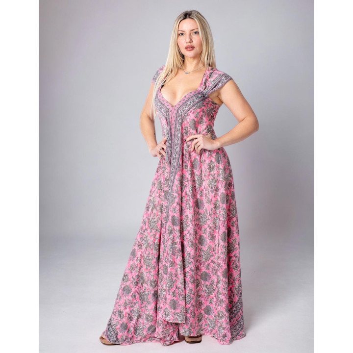 KM2019C - Long Silk Dress