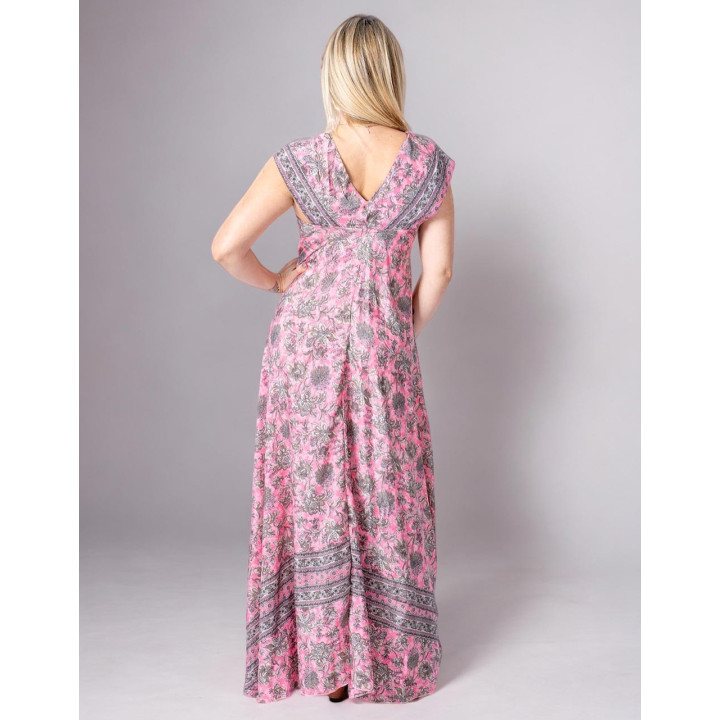 KM2019C - Long Silk Dress