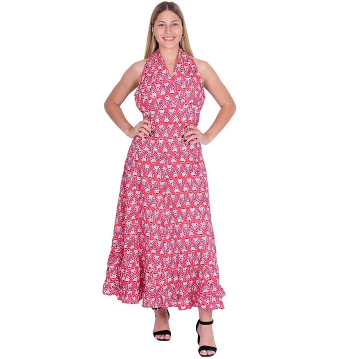 KM2021A - Long Cotton Dress