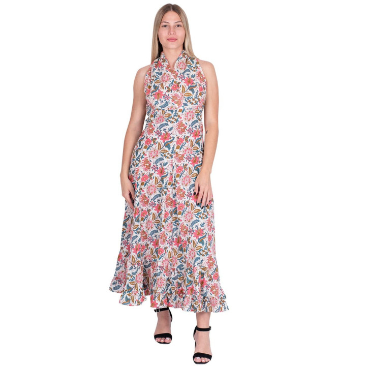KM2021B - Vestido Largo Algodon