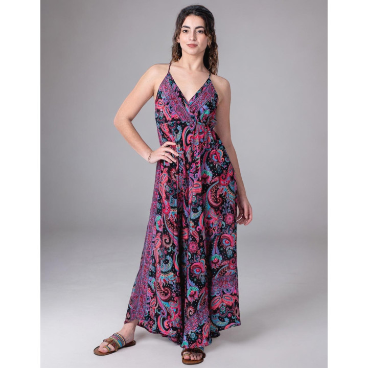KM2023A - Long Cross Back Dress