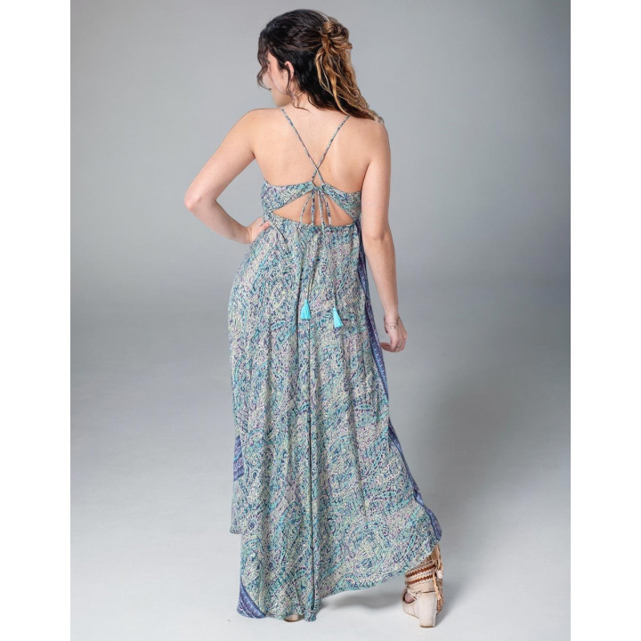 KM2023C - Long Cross Back Dress