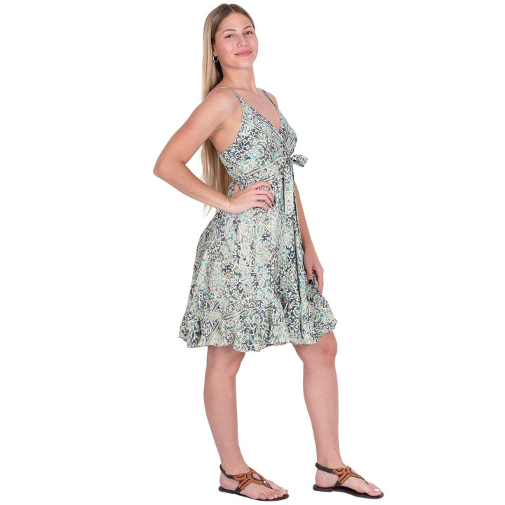KM2031A - Short dress with bow