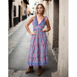 KM2034D - Bow Midi Dress