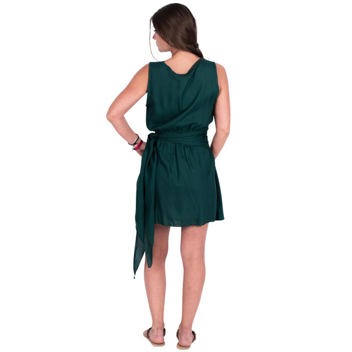 KM2035A - Draped Neckline Dress