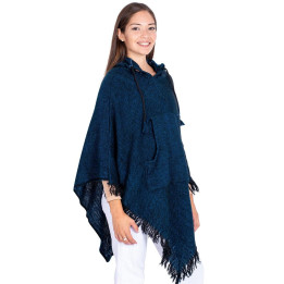 MPK00055 - Poncho Azul Flecos