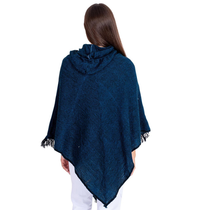 MPK00055 - Poncho com Franjas Azul