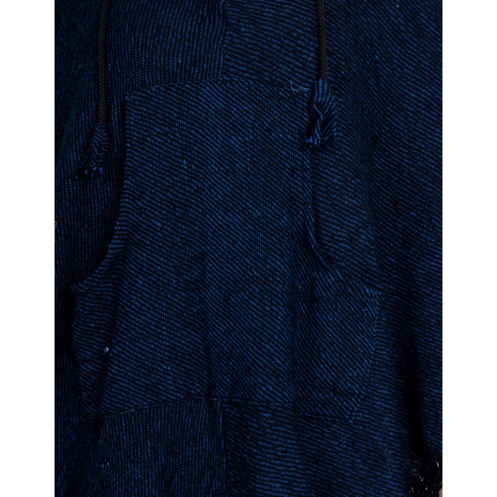 MPK00055 - Poncho com Franjas Azul