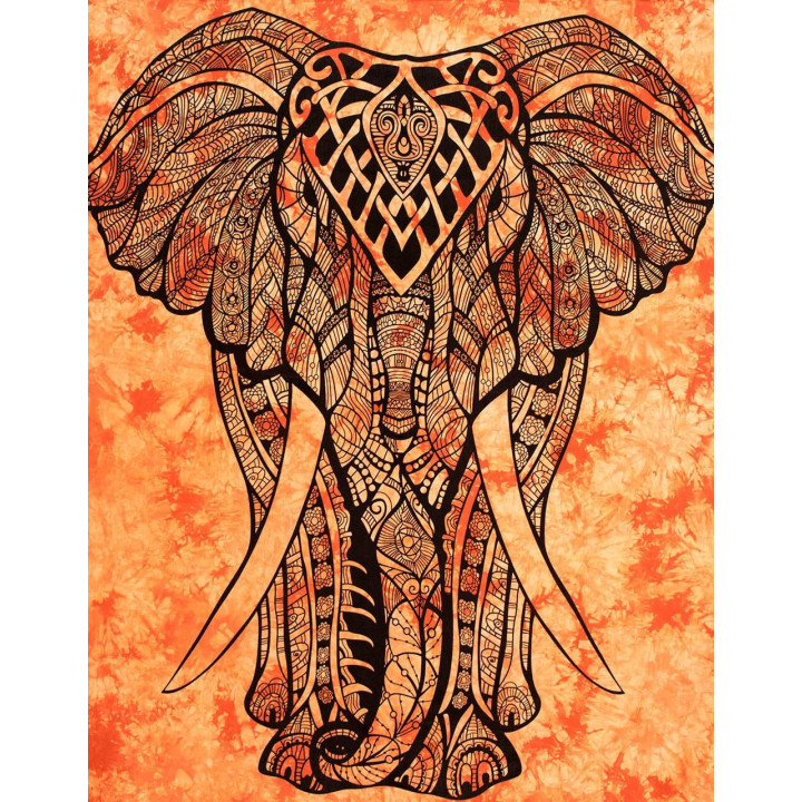 RBC0620 - Copriletto elefante arancione