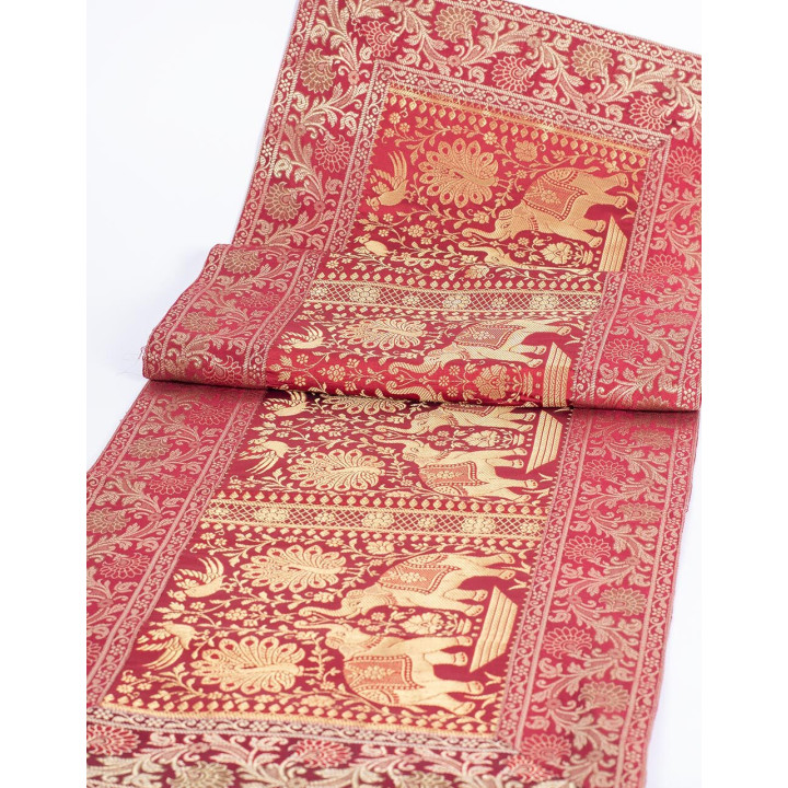 RMT50014 - Chemin de table Éléphants rouges