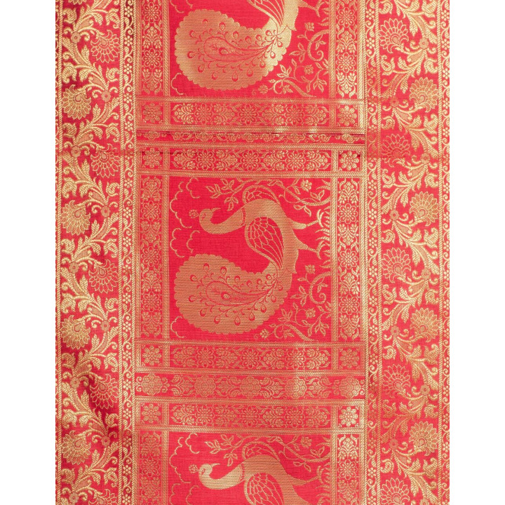 RMT50014B – Roter Pfauen-Tischläufer