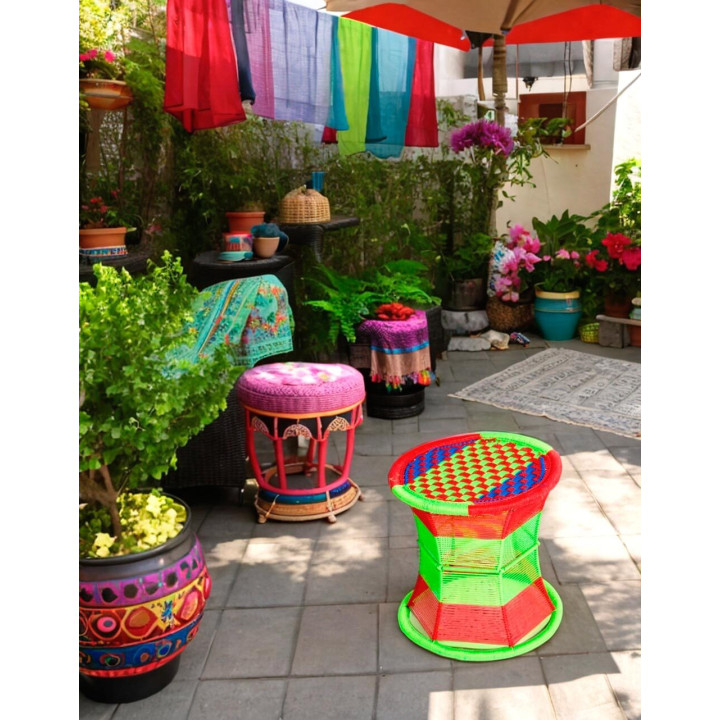 RMU0004B - Tabouret en métal tressé
