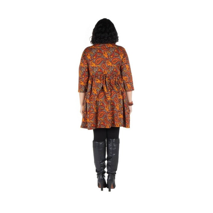 ROP6017A - Vestido Estampado Paisley