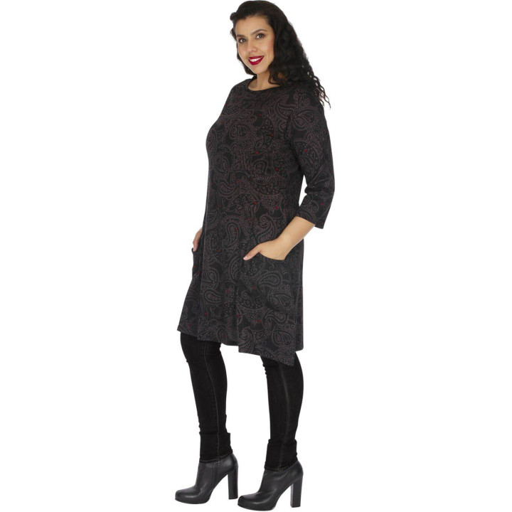 ROP6031B - Basic XXL Kleid