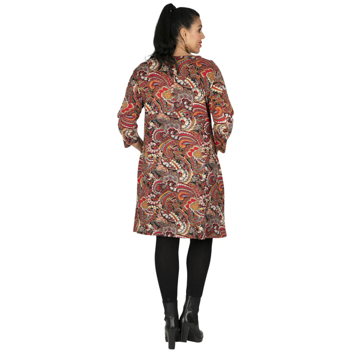ROP6034G - Robe Dessins Multicolores