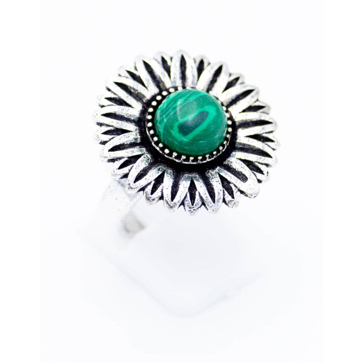 SAN0115 - Anillo Flor y Piedra
