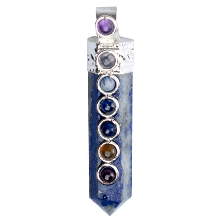KDO0002L - Pendente ottagonale lapislazzuli 7 chakra