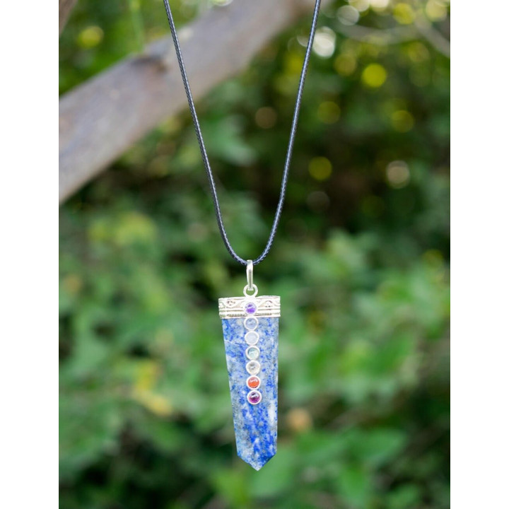 KDH0001L - Pendente Chato Lapislazuli 7 Chakra