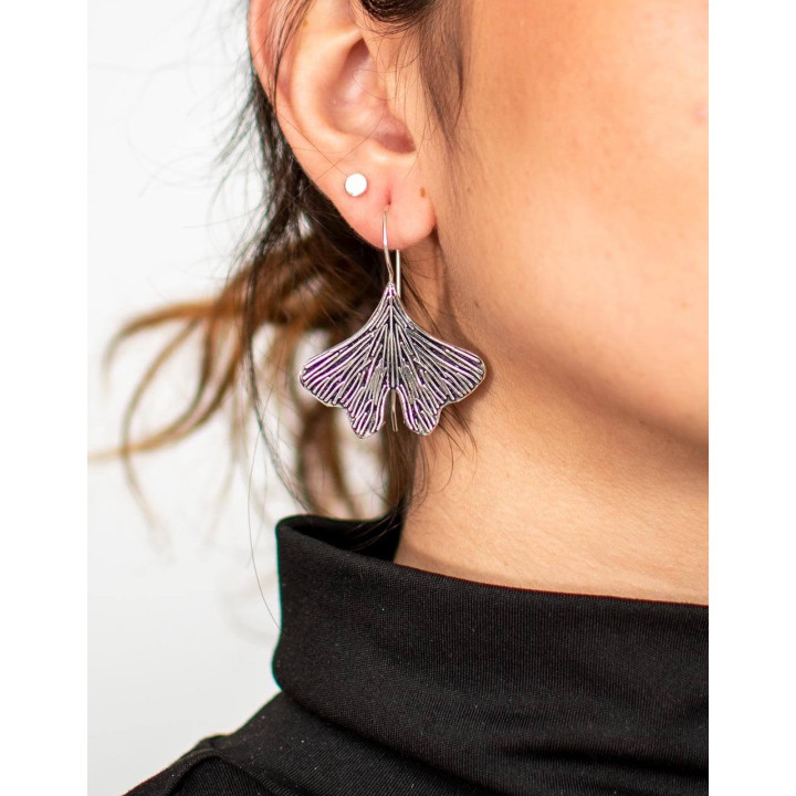 SPE0072 - Artesanía India: Pendientes de Latón en Forma de Mariposa - Auténtico Estilo Boho Étnico