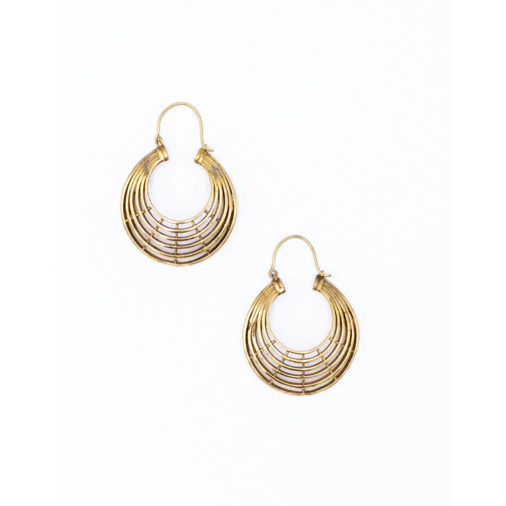 SPE1018 - Pendientes Dorados Rejas