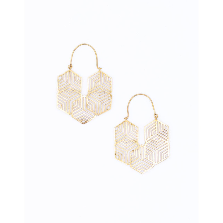 SPE1019 - Boucles d'oreilles Ruche