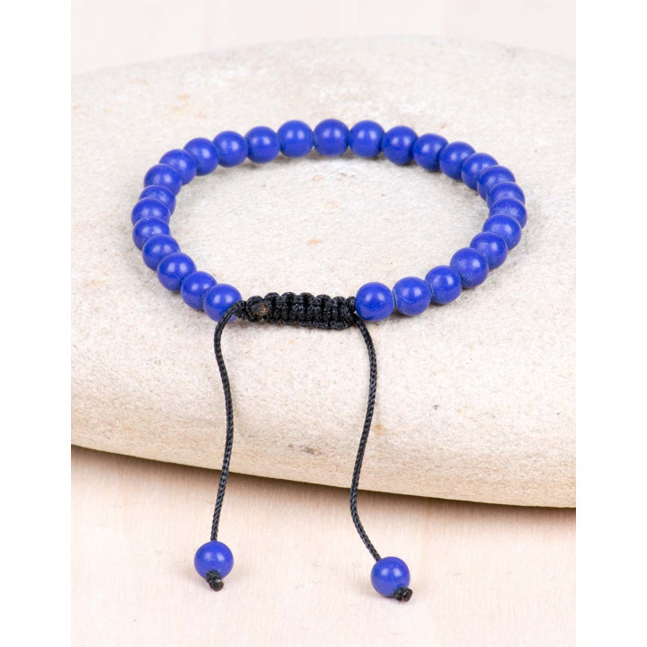 SPU00075 - Bracciale palline blu