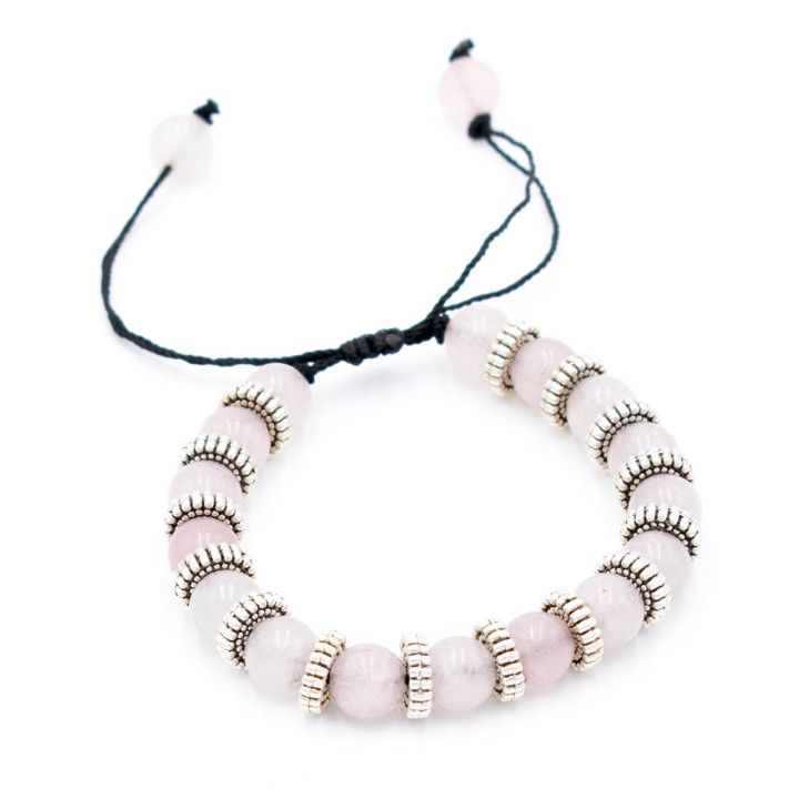 SPU0009R - Pulseira de quartzo rosa