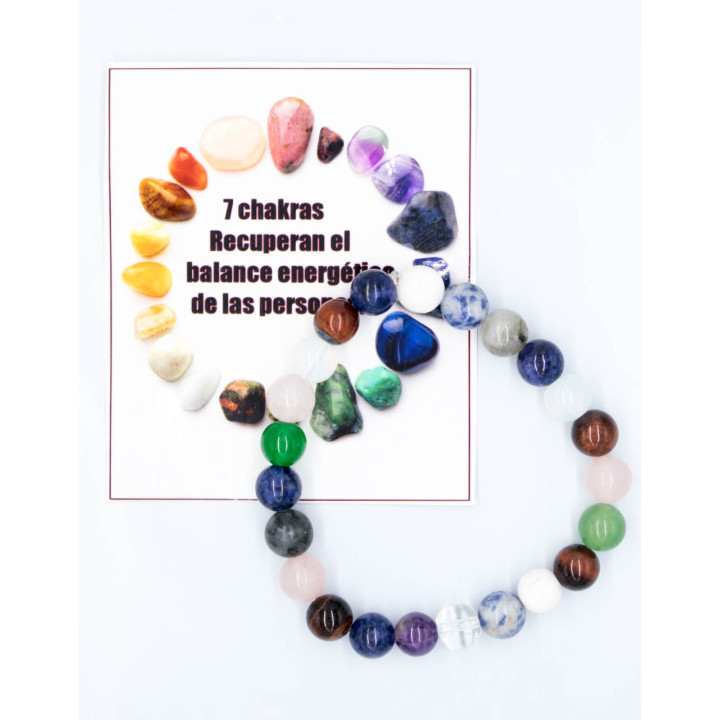 SPU0010 - Pulseira Mineral 7 Chakra
