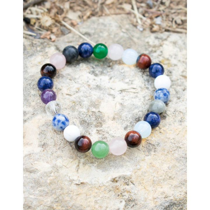 SPU0010 - Pulseira Mineral 7 Chakra