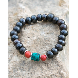 SPU00132 - Bracelet en os noir
