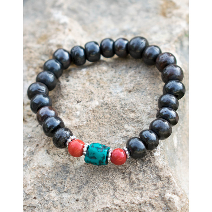 SPU00132 - Pulsera de Hueso Negra