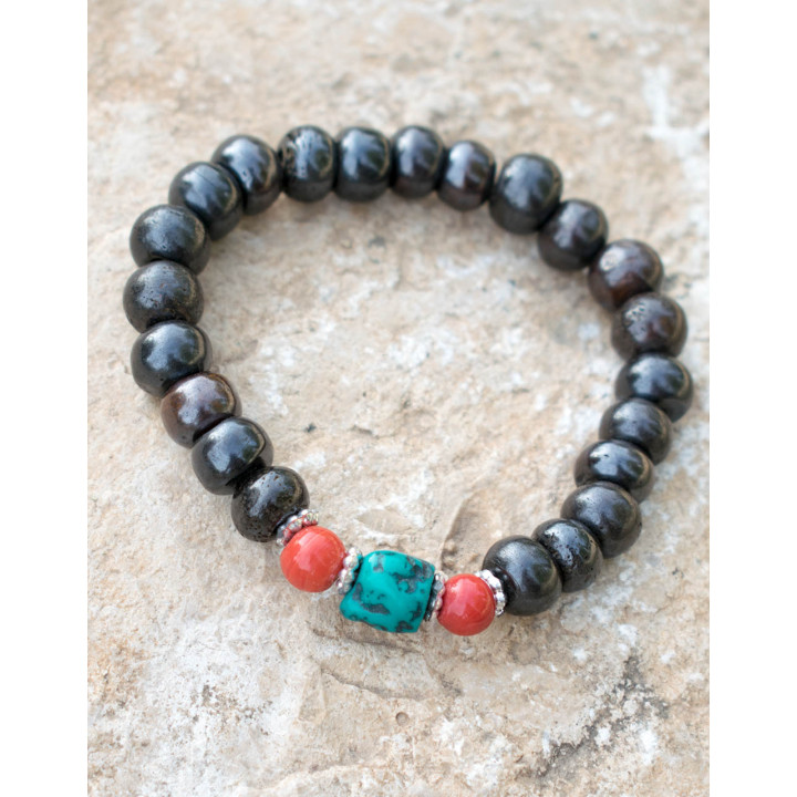 SPU00132 - Pulsera de Hueso Negra